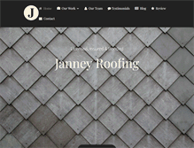 Tablet Screenshot of janneyroofing.com